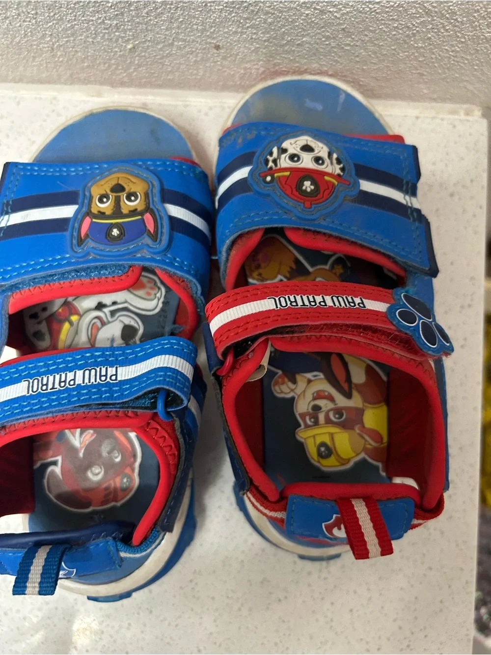 Paw Patrol Blue and Red Character Hook-and-Loop Kids Sandals